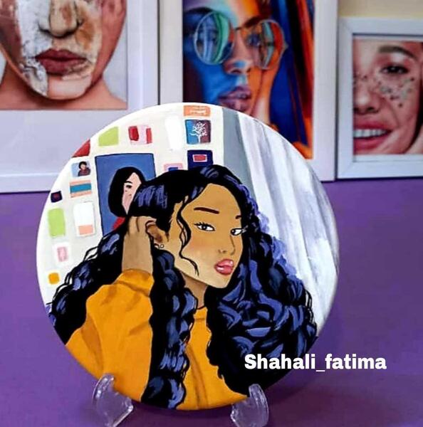 عکس ایده نقاشی روی سفال فانتزی
