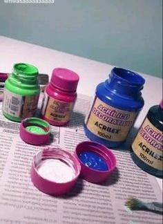 عکس ایده نقاشی روی سی دی پینترست