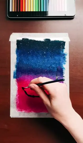 عکس ایده نقاشی زیبا با گواش