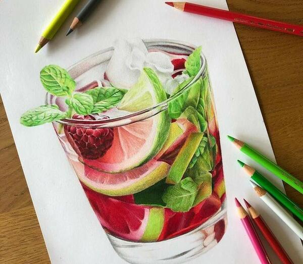 عکس ایده نقاشی سخت مداد رنگی