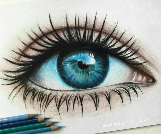 عکس ایده نقاشی سخت با مداد رنگی