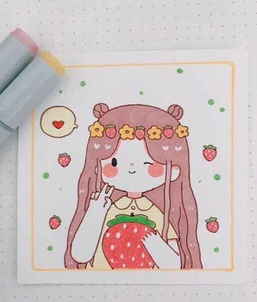 عکس ایده نقاشی سخت کیوت