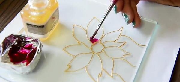 عکس ایده نقاشی روی شیشه ویترای
