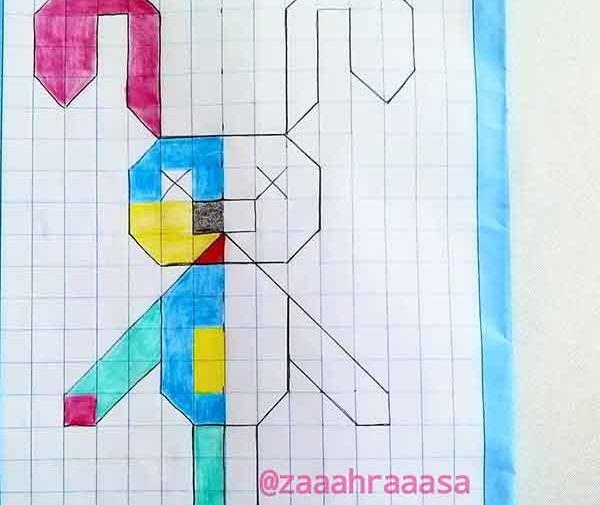 عکس ایده نقاشی شطرنجی کیوت