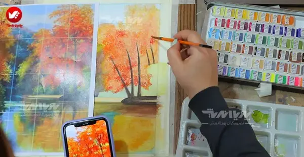 عکس ایده نقاشی طبیعت ساده