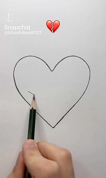 عکس ایده نقاشی قلب شکسته