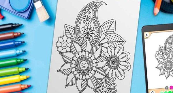 عکس ایده نقاشی ماندالا ساده