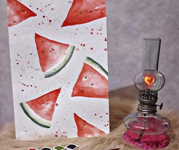 عکس ایده نقاشی یلدایی روی بوم