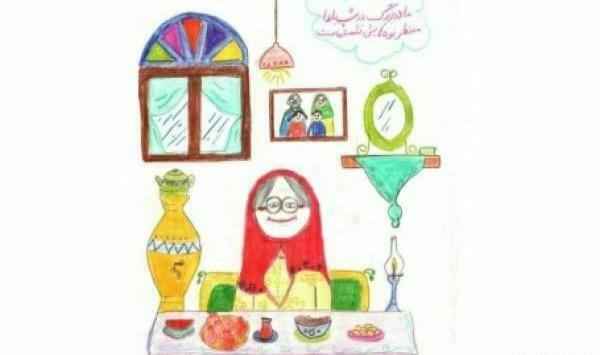 عکس ایده نقاشی یلدا کودکانه