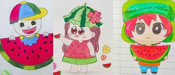 عکس ایده نقاشی یلدایی آسان