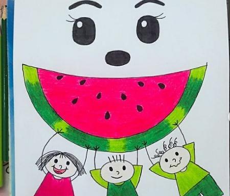 عکس ایده نقاشی یلدا برای کودکان