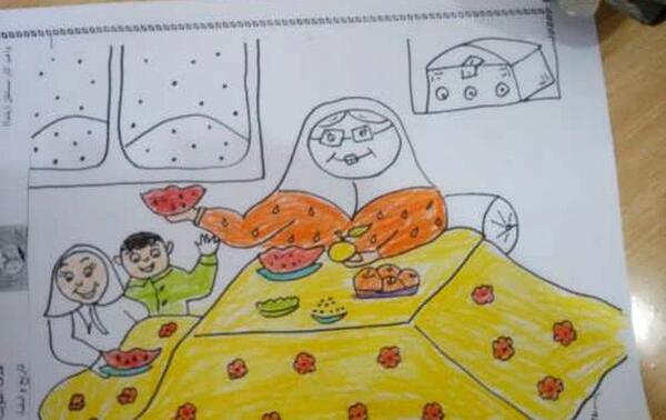 عکس ایده ی نقاشی برای یلدا