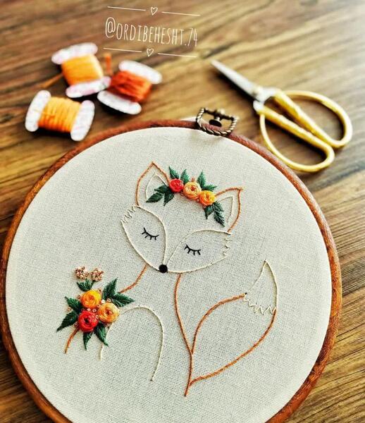 عکس ایده نقاشی گلدوزی