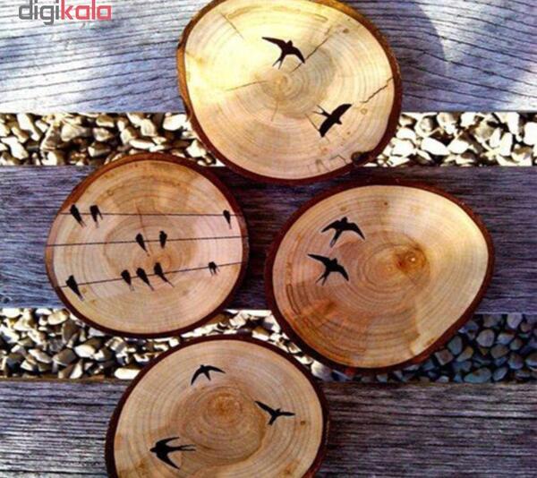 عکس ایده نقاشی فانتزی روی چوب گرد