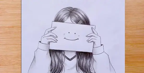عکس ایده نقاشی غمگین ساده