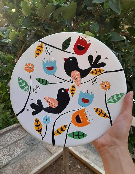 عکس ایده نقاشی روی ظروف سفالی