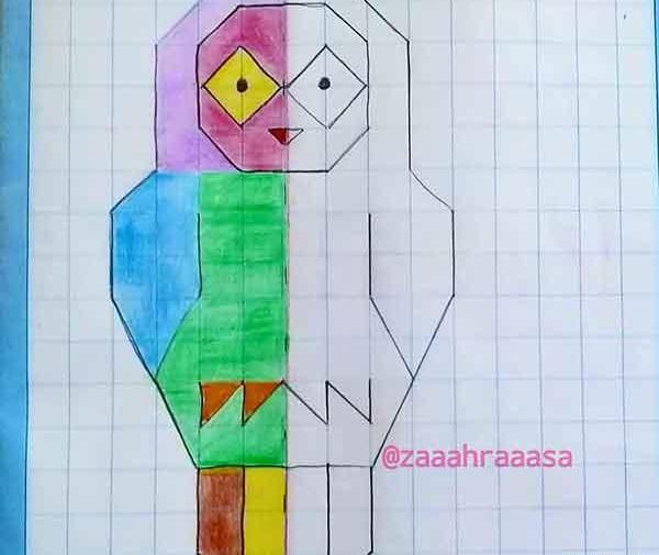 عکس ایده نقاشی تقارن کلاس پنجم