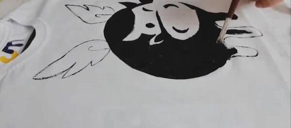 عکس ایده نقاشی روی تیشرت