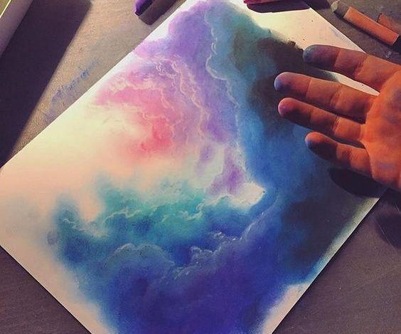 عکس ایده نقاشی با پاستل