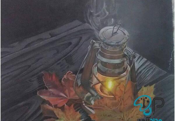 عکس ایده ی نقاشی با پاستل گچی