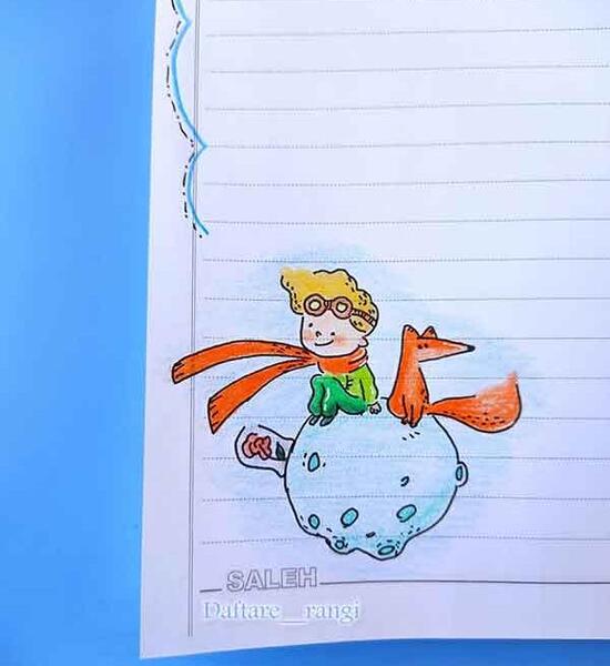 عکس ایده نقاشی کیوت با مداد شمعی