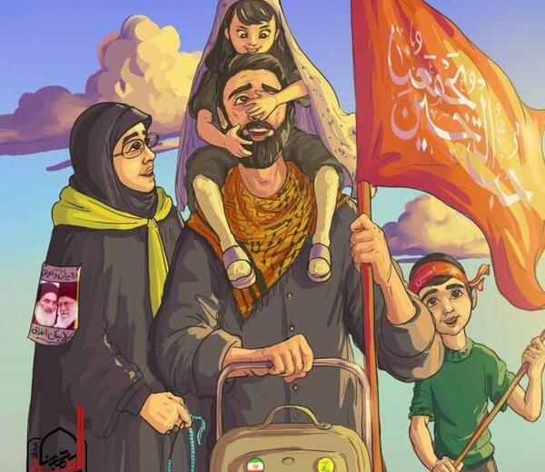 عکس ایده نقاشی اربعین