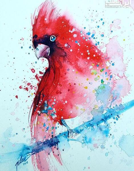 عکس ایده نقاشی با آبرنگ پینترست
