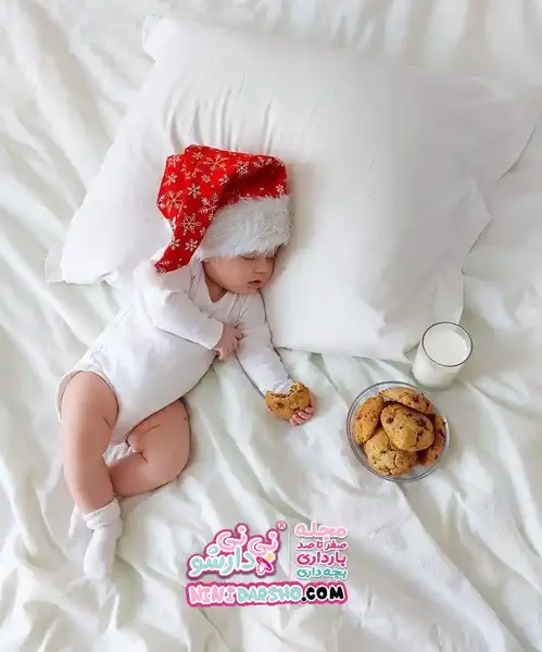 ایده عکس نوزاد با ریسه