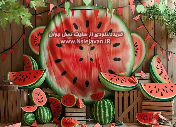 عکس هندوانه بدون بک گراند