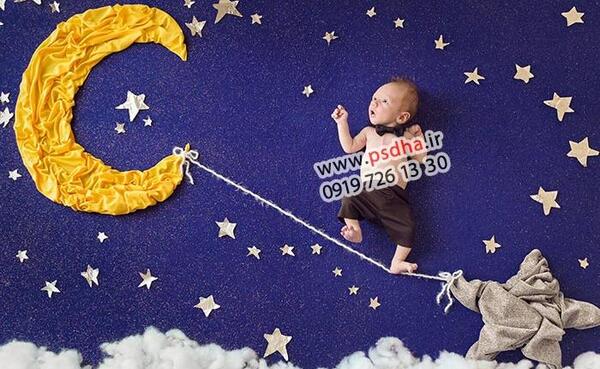 عکس بک گراند ماه و ستاره