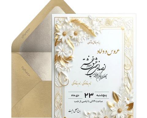 عکس دعوت نامه عروسی خالی