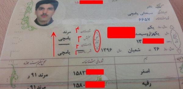 عکس اول شناسنامه خالی