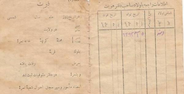عکس اول شناسنامه خالی