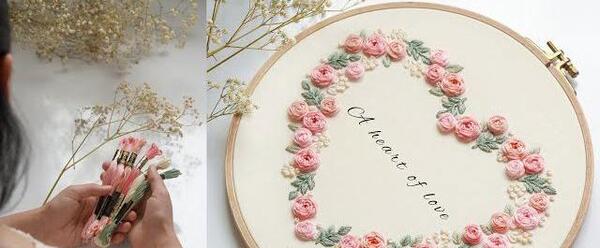 عکس خام گل برای گلدوزی