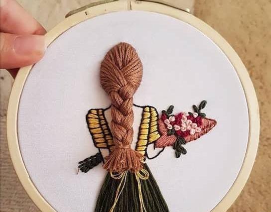 عکس خام گل برای گلدوزی