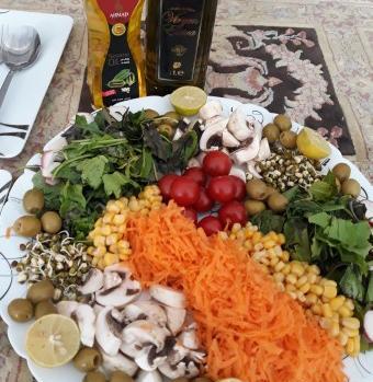 عکس بشقاب سبزیجات خام