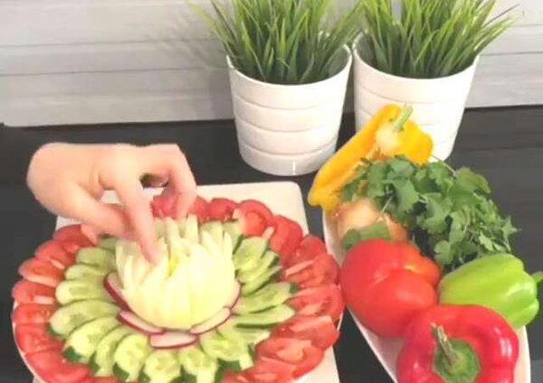 عکس بشقاب سبزیجات خام