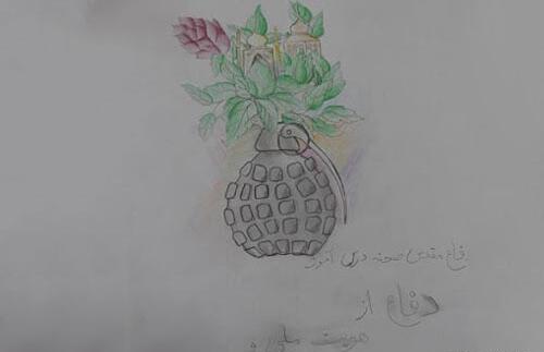 عکس نقاشی ساده دفاع مقدس