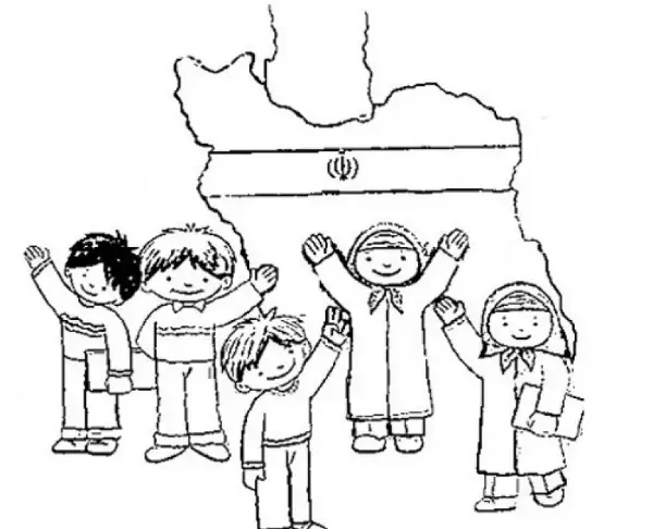 عکس نقاشی پرچم ایران آسان