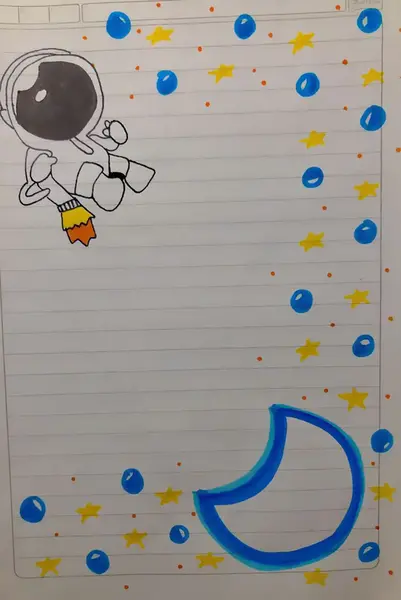 عکس نقاشی حاشیه دفتر پسرانه