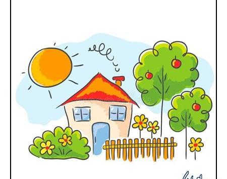 عکس نقاشی کودکانه خانه خدا