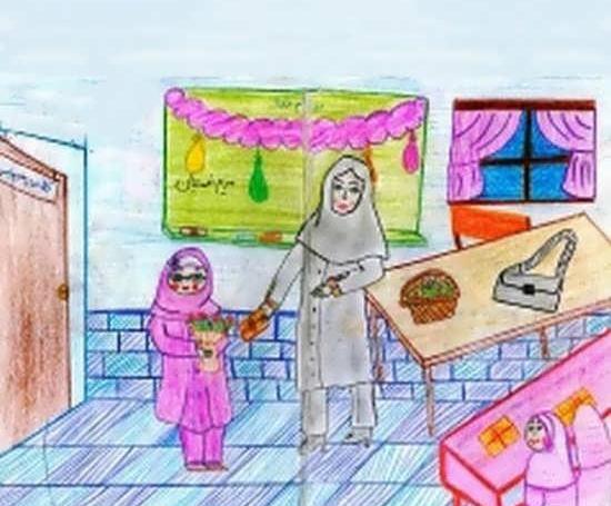 عکس نقاشی روز معلم آسان