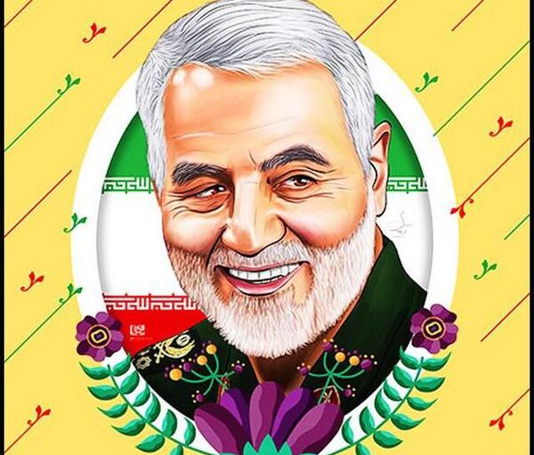 عکس نقاشی سردار سلیمانی قشنگ
