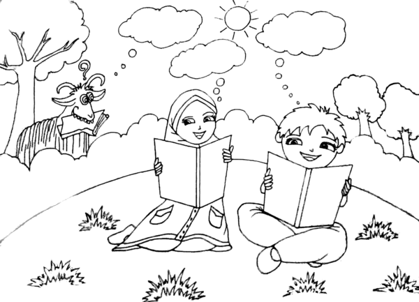 عکس نقاشی کتاب ساده