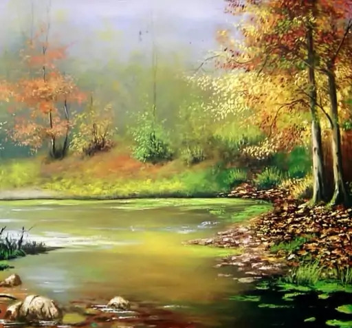 عکس نقاشی منظره پاییزی