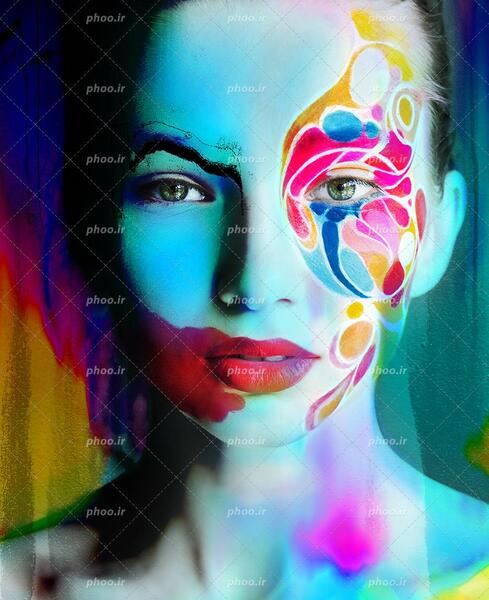 عکس نقاشی روی صورت پروانه