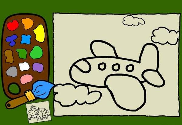 عکس اموزش نقاشی کودکانه هواپیما
