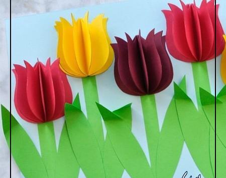 عکس نقاشی گل لاله بزرگ