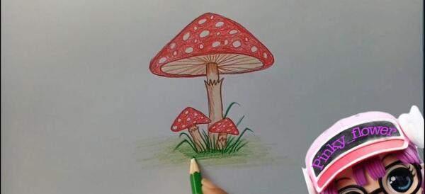 عکس نقاشی قارچ ساده