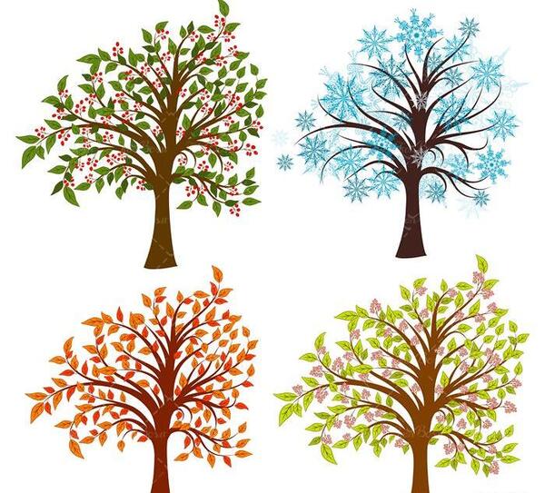 عکس نقاشی درخت زمستانی